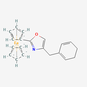 4-(Cyclohexa-1,5-dien-1-ylmethyl)-2-cyclopenta-2,4-dien-1-yl-1,3-oxazole;cyclopentane;iron