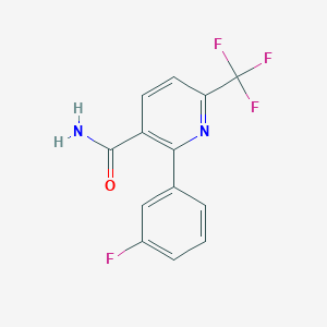 molecular formula C13H8F4N2O B1391111 2-(3-Fluorophenyl)-6-(trifluoromethyl)nicotinamide CAS No. 1214377-84-0