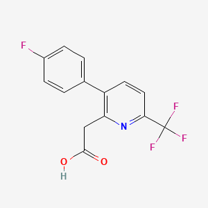 2-(3-(4-Fluorophenyl)-6-(trifluoromethyl)pyridin-2-yl)acetic acid