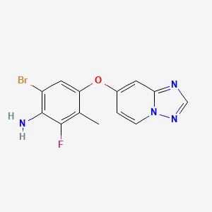 6-Bromo-2-fluoro-3-methyl-4-([1,2,4]triazolo[1,5-a]pyridin-7-yloxy)aniline