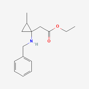 Ethyl 2-[1-(benzylamino)-2-methyl-cyclopropyl]acetate