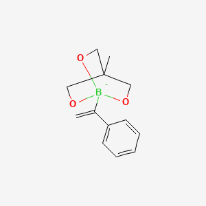 molecular formula C13H16BO3- B13911174 4-Methyl-1-(1-phenylvinyl)-2,6,7-trioxa-1-borabicyclo[2.2.2]octan-1-uide 