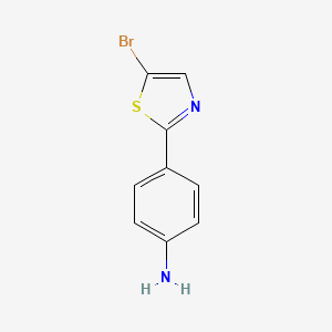 molecular formula C9H7BrN2S B13911175 4-(5-Bromothiazol-2-YL)aniline 