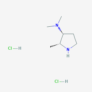 molecular formula C7H18Cl2N2 B13911189 (2R,3R)-N,N,2-trimethylpyrrolidin-3-amine;dihydrochloride 