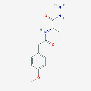 molecular formula C12H17N3O3 B13911195 N-((S)-1-Hydrazinocarbonyl-ethyl)-2-(4-methoxy-phenyl)-acetamide 