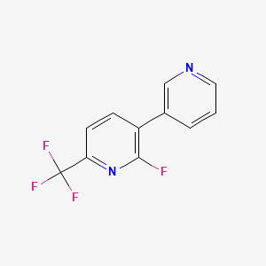 molecular formula C11H6F4N2 B1391121 2-Fluoro-3-(pyridin-3-yl)-6-(trifluoromethyl)pyridine CAS No. 1214338-67-6