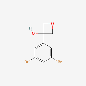 molecular formula C9H8Br2O2 B13911211 3-(3,5-Dibromophenyl)-3-oxetanol 