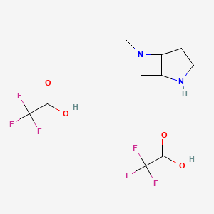 molecular formula C10H14F6N2O4 B13911227 6-Methyl-2,6-diazabicyclo[3.2.0]heptane;bis(2,2,2-trifluoroacetic acid) 