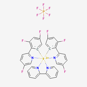 2-(2,4-difluorobenzene-6-id-1-yl)-5-fluoropyridine;iridium(3+);2-pyridin-2-ylpyridine;hexafluorophosphate