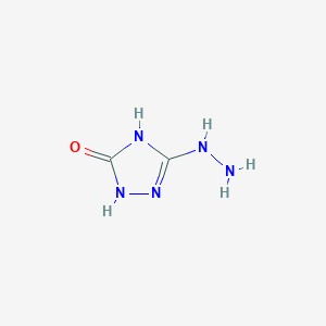 molecular formula C2H5N5O B13911253 5-Hydrazinyl-1,2-dihydro-3H-1,2,4-triazol-3-one CAS No. 5311-57-9