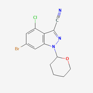 6-Bromo-4-chloro-1-tetrahydropyran-2-YL-indazole-3-carbonitrile