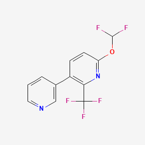 molecular formula C12H7F5N2O B1391127 6-(二氟甲氧基)-3-(吡啶-3-基)-2-(三氟甲基)吡啶 CAS No. 1214330-58-1