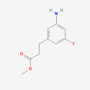 molecular formula C10H12FNO2 B13911274 Methyl 3-amino-5-fluorophenylpropanoate 