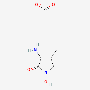 3-Amino-1-hydroxy-4-methylpyrrolidin-2-one;acetate