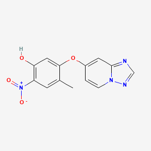 4-Methyl-2-nitro-5-([1,2,4]triazolo[1,5-a]pyridin-7-yloxy)phenol