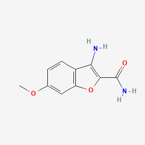 molecular formula C10H10N2O3 B13911303 2-Benzo[b]furancarboxamide,3-amino-6-methoxy- 