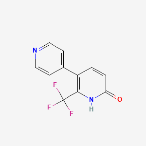 molecular formula C11H7F3N2O B1391131 5-(Pyridin-4-yl)-6-(trifluoromethyl)pyridin-2-ol CAS No. 1214342-18-3