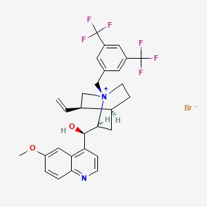 (1S,2S,4S,8R)-1-(3,5-bis(trifluoromethyl)benzyl)-2-((R)-hydroxy(6-methoxyquinolin-4-yl)methyl)-8-vinyl-1-azoniabicyclo[2.2.2]octane bromide