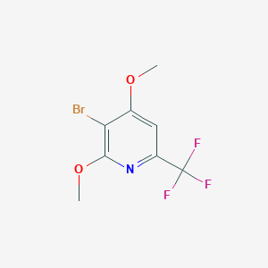 molecular formula C8H7BrF3NO2 B1391134 3-Bromo-2,4-dimethoxy-6-(trifluoromethyl)pyridine CAS No. 1214345-77-3