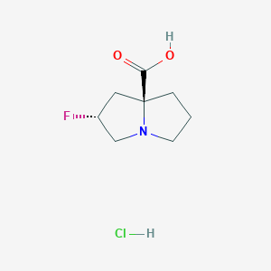 (2R,7AS)-2-Fluorotetrahydro-1H-pyrrolizine-7A(5H)-carboxylic acid hydrochloride