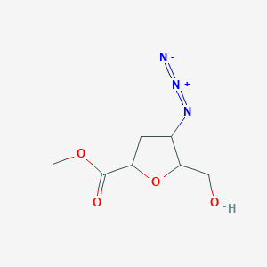 molecular formula C7H11N3O4 B13911384 methyl (2R,4R,5R)-4-azido-5-(hydroxymethyl)tetrahydrofuran-2-carboxylate 