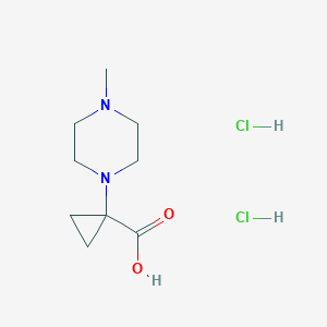 molecular formula C9H18Cl2N2O2 B13911390 1-(4-Methylpiperazin-1-yl)cyclopropanecarboxylic acid;dihydrochloride 