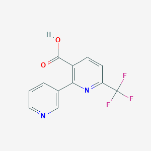 molecular formula C12H7F3N2O2 B1391140 2-(Pyridin-3-yl)-6-(trifluoromethyl)nicotinic acid CAS No. 1214335-49-5