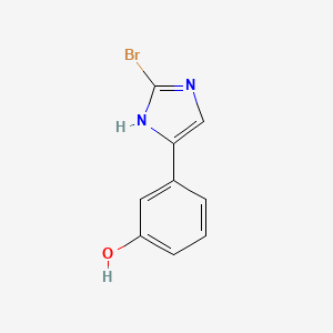 molecular formula C9H7BrN2O B13911402 3-(2-Bromo-1H-imidazol-5-yl)phenol CAS No. 1784950-19-1