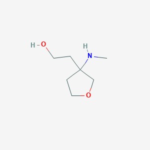 molecular formula C7H15NO2 B13911412 2-[3-(Methylamino)tetrahydrofuran-3-yl]ethanol 