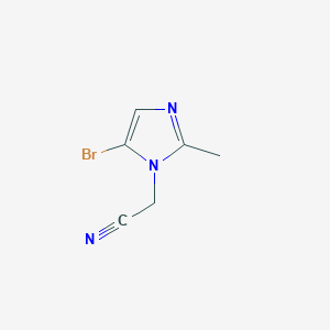 molecular formula C6H6BrN3 B13911451 5-bromo-2-methyl-1H-Imidazole-1-acetonitrile 