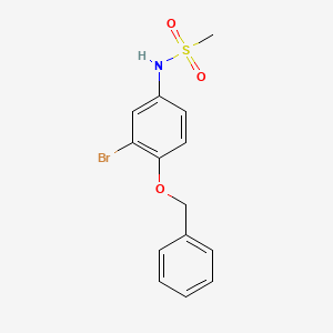 molecular formula C14H14BrNO3S B13911457 N-(4-(Benzyloxy)-3-bromophenyl)methanesulfonamide 