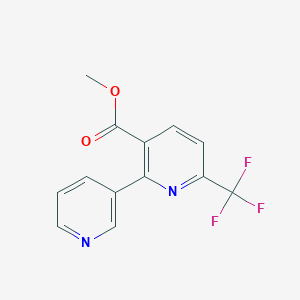 molecular formula C13H9F3N2O2 B1391146 Methyl 2-(pyridin-3-yl)-6-(trifluoromethyl)nicotinate CAS No. 1214369-14-8