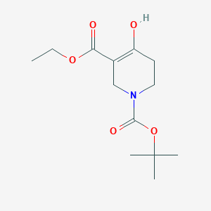 molecular formula C13H21NO5 B13911469 O1-Tert-butyl O5-ethyl 4-hydroxy-3,6-dihydro-2H-pyridine-1,5-dicarboxylate CAS No. 206111-37-7