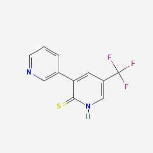 3-(Pyridin-3-yl)-5-(trifluoromethyl)pyridine-2-thiol