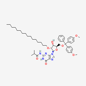 N-[9-[(2R,3R,4R,5R)-5-[[bis(4-methoxyphenyl)-phenylmethoxy]methyl]-3-hexadecoxy-4-hydroxyoxolan-2-yl]-6-oxo-1H-purin-2-yl]-2-methylpropanamide