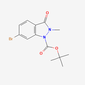 molecular formula C13H15BrN2O3 B13911486 Tert-butyl 6-bromo-2-methyl-3-oxo-indazole-1-carboxylate 