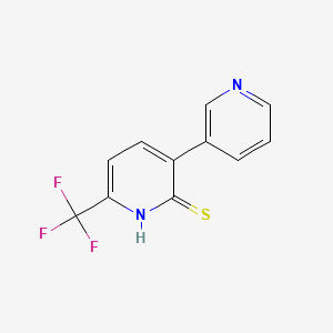 molecular formula C11H7F3N2S B1391149 3-(Pyridin-3-yl)-6-(trifluoromethyl)pyridine-2-thiol CAS No. 1214325-79-7