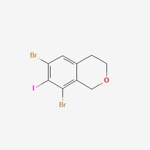 molecular formula C9H7Br2IO B13911505 6,8-Dibromo-7-iodoisochromane 