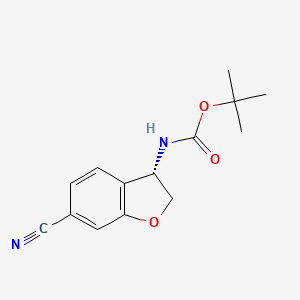 tert-butyl N-[(3S)-6-cyano-2,3-dihydrobenzofuran-3-yl]carbamate