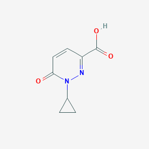 molecular formula C8H8N2O3 B13911520 1-Cyclopropyl-6-oxo-1,6-dihydropyridazine-3-carboxylic acid 