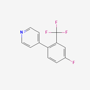 molecular formula C12H7F4N B1391153 4-(4-氟-6-三氟甲基苯基)吡啶 CAS No. 1214345-41-1