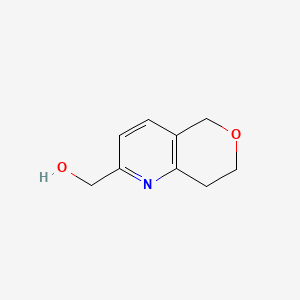 molecular formula C9H11NO2 B13911544 7,8-Dihydro-5H-pyrano[4,3-b]pyridine-2-methanol 