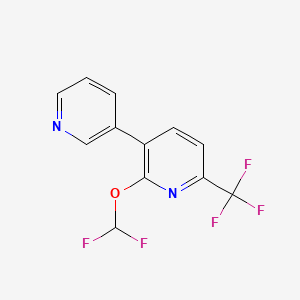molecular formula C12H7F5N2O B1391155 2-(Difluoromethoxy)-3-(pyridin-3-yl)-6-(trifluoromethyl)pyridine CAS No. 1214326-39-2