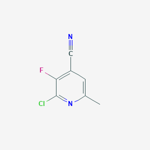 molecular formula C7H4ClFN2 B13911566 2-Chloro-3-fluoro-6-methyl-pyridine-4-carbonitrile 