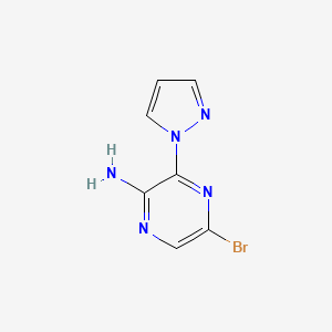 5-Bromo-3-(1H-pyrazol-1-yl)pyrazin-2-amine