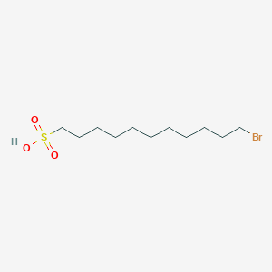 molecular formula C11H23BrO3S B13911575 11-Bromoundecane-1-sulfonicacid CAS No. 147722-19-8