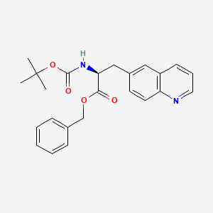 molecular formula C24H26N2O4 B13911581 (S)-Benzyl 2-((tert-butoxycarbonyl)amino)-3-(quinolin-6-yl)propanoate 