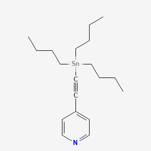 molecular formula C19H31NSn B13911616 4-[2-(Tributylstannyl)ethynyl]pyridine 