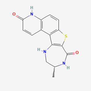 molecular formula C15H13N3O2S B13911630 (15R)-15-methyl-11-thia-6,14,17-triazatetracyclo[8.8.0.02,7.012,18]octadeca-1(10),2(7),3,8,12(18)-pentaene-5,13-dione 