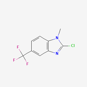 molecular formula C9H6ClF3N2 B13911631 2-chloro-1-methyl-5-(trifluoromethyl)-1H-1,3-benzodiazole 